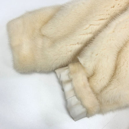 サガミンク 銀サガ ハーフコート ミンク ファー アイボリー サイズF レディース SAGAMINK【AFF22】