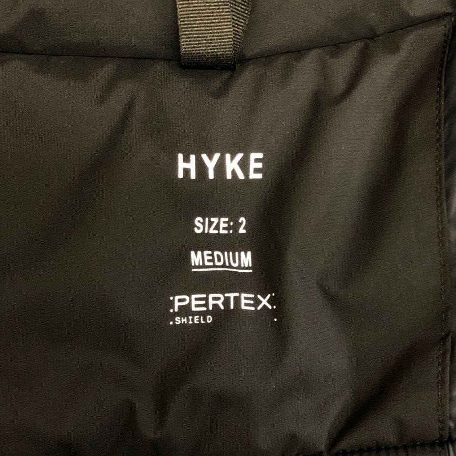 極美品◆ハイク エディション別注 パフジャケット 24AW PERTEXR PUFF JACKET ブラックナイロン 中綿 サイズ2 メンズ HYKE×Edition 【AFA8】