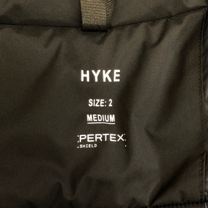 極美品◆ハイク エディション別注 パフジャケット 24AW PERTEXR PUFF JACKET ブラックナイロン 中綿 サイズ2 メンズ HYKE×Edition 【AFA8】