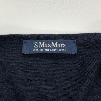 中古◆マックスマーラ ショート丈 七分丈袖 トップス カーディガン ウール 100％ レディース サイズM ブラック S' Max Mara 【AFB11】