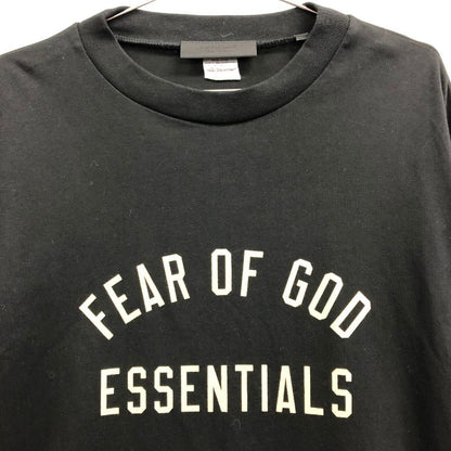 極美品◆フィア オブ ゴッド エッセンシャルズ ロゴプリント ロングスリーブTシャツ ブラック サイズXL 長袖 ロンT FEAR OF GOD ESSENTIALS 【AFB39】