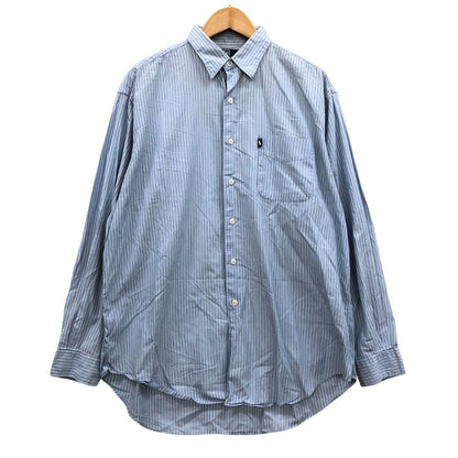 ポロ ラルフローレン シャツ ストライプ ブルー系 ポニータブ メンズ サイズL Polo Ralph Lauren【LA】