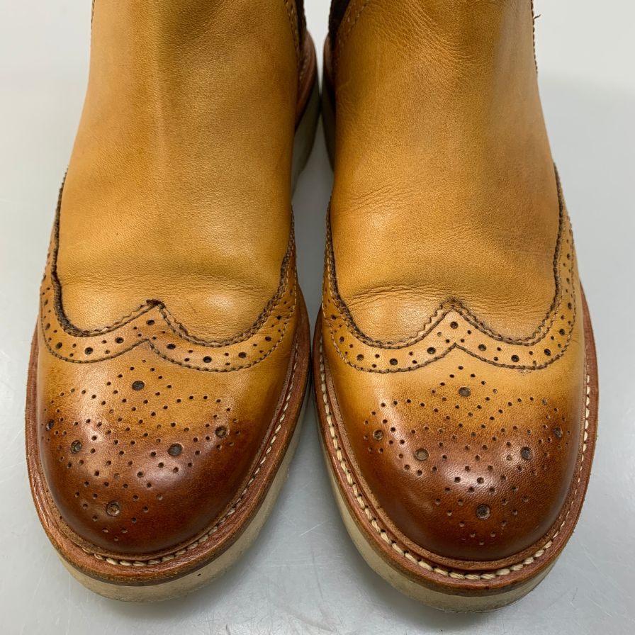 グレンソン チェルシーブーツ サイドゴア ベージュ系 メンズ サイズ5 GRENSON ブーツ 約24.0cm【LA】【中古】