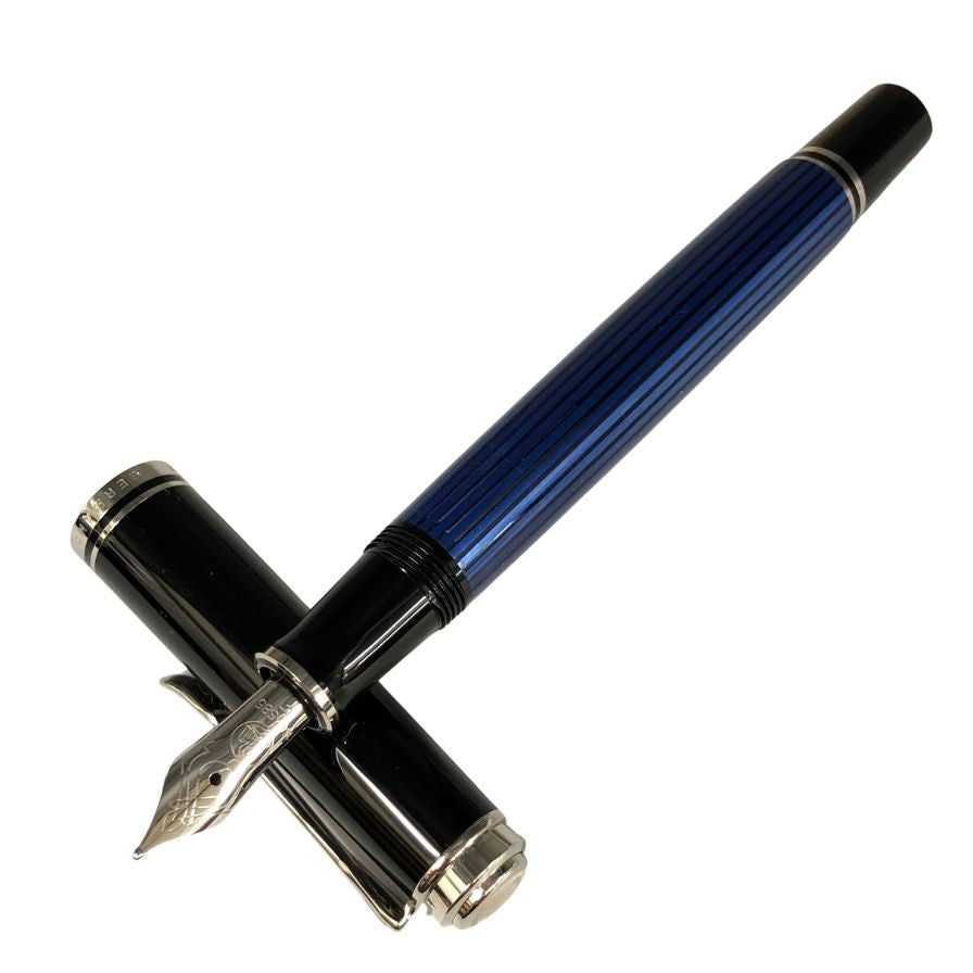 ペリカン 万年筆 スーベレーン 青縞 ブルーストライプ ペン先14C-585 PELIKAN Souveran【AFI18】