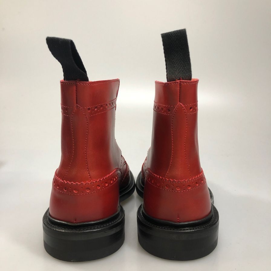 トリッカーズ ストウ 5634 ウィングチップ メンズ サイズ 7ハーフ レッド Tricker’ｓ ブーツ 約26.0cm【LA】【中古】