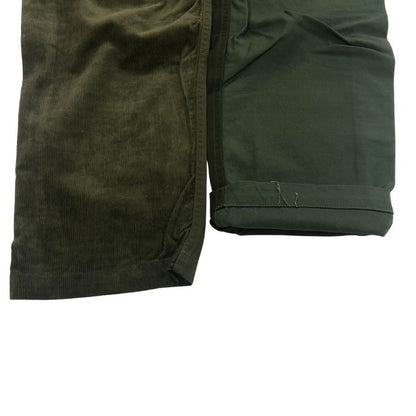 エンジニアードガーメンツ ビームス別注 ストレートパンツ コーデュロイ切替 USA製 グリーン×カーキ メンズ サイズ32 ENGINEERED GARMENTS BEAMS 【AFB15】