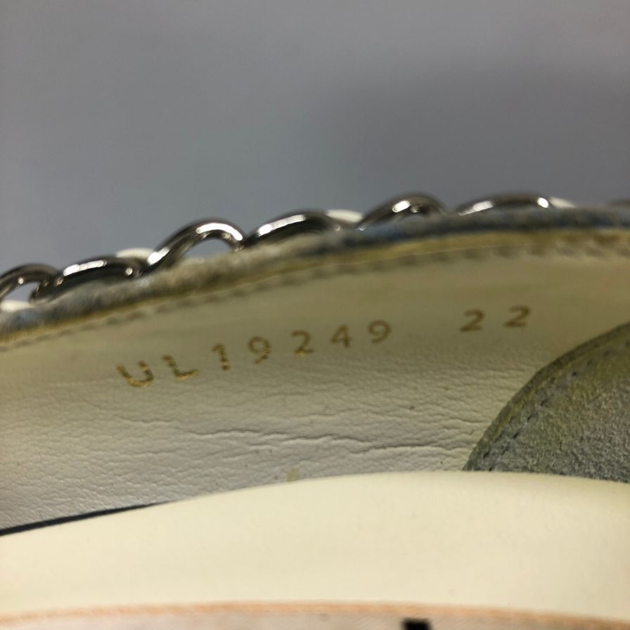 ダイアナ ヒールパンプス チェーン 総柄 レディース サイズ22㎝ DIANA 約22.0cm【AFC49】