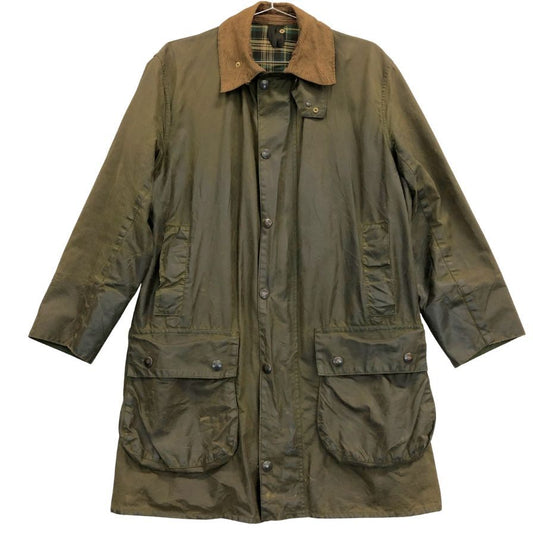 中古■バブアー ボーダー 2ワラント オイルドジャケット YKKジップ メンズ サイズC36 カーキ barbour 【AFA3】