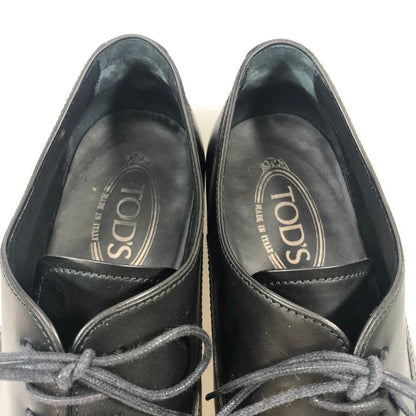 トッズ シューズ レースアップシューズ プレーントゥ レザー ブラック メンズ サイズ7 TOD’S 約26.0cm【AFC49】