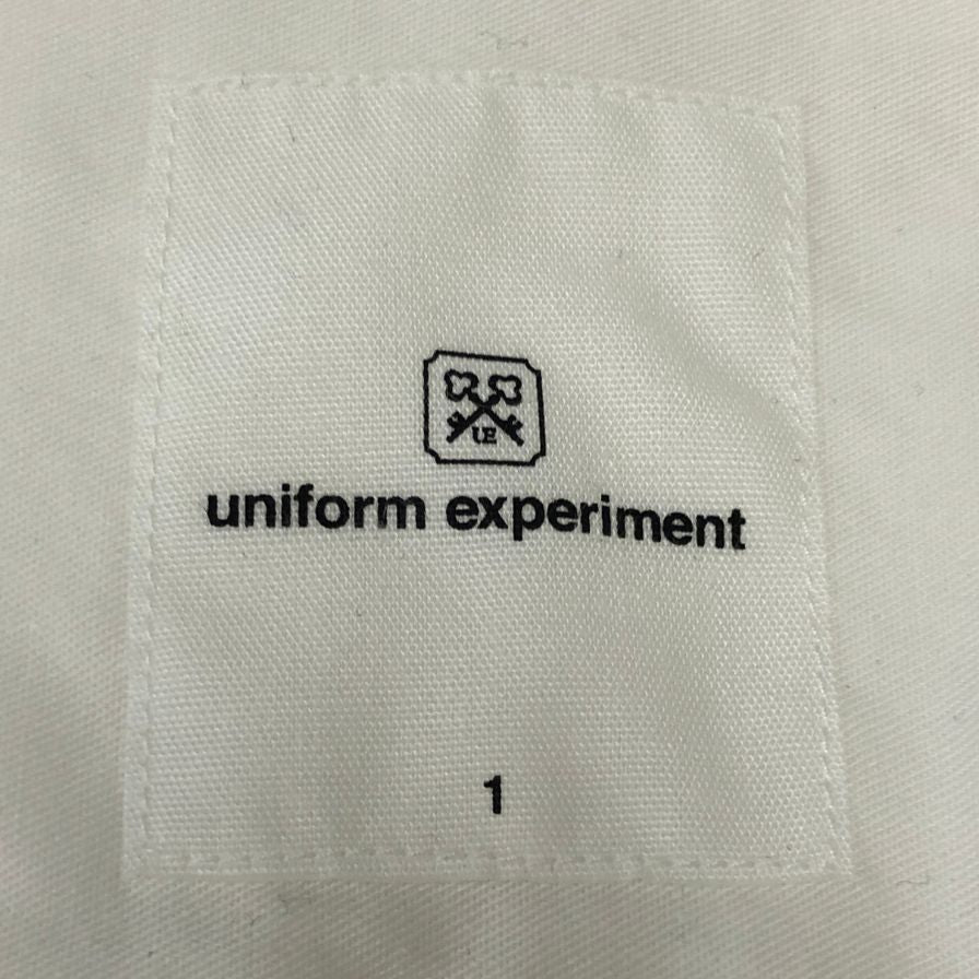 美品◆ユニフォームエクスペリメント ギャバジン ポケット レギュラーカラー シャツ サイズ1 UE-192013 uniform experiment 【AFB36】