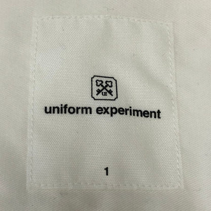 美品◆ユニフォームエクスペリメント ギャバジン ポケット レギュラーカラー シャツ サイズ1 UE-192013 uniform experiment 【AFB36】