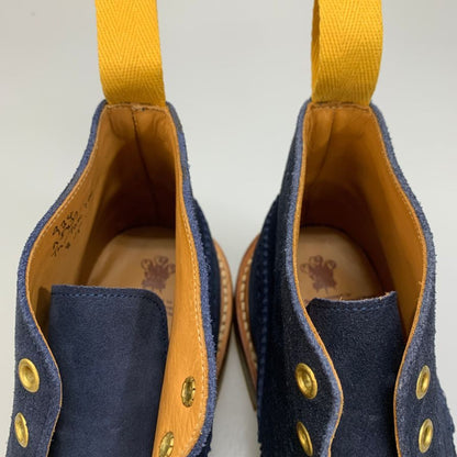 トリッカーズ カントリーブーツ M5833 ウィングチップ スエード メンズ サイズ 8 ブルー系 Tricker's ブーツ 約26.5cm【LA】【中古】