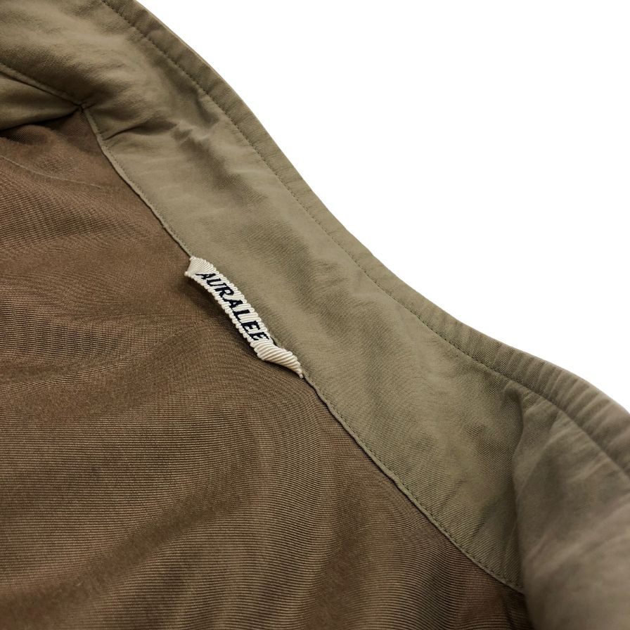 美品◆オーラリー トレンチコート ダブル WASHED FINX CUPRO TWILL LONG COAT ベージュ メンズ サイズ4 A20AC01FC AURALEE 【AFA22】