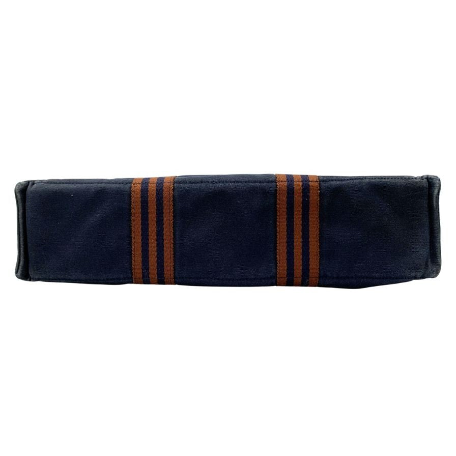エルメス ハンドバッグ フールトゥー MM キャンバス ハンドバッグ レディース ネイビー  HERMES【AFE10】