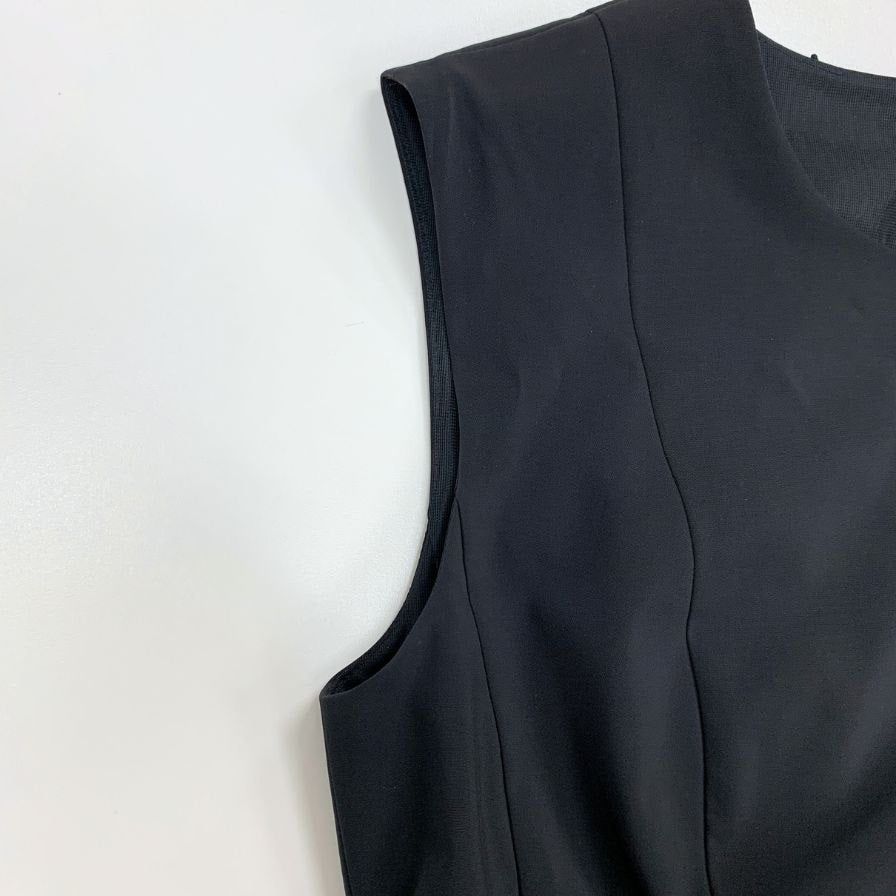 美品◆フォクシー ワンピース ロング ノースリーブ ポリエステル 27907 ブラック レディース サイズ40 FOXEY 【AFB8】