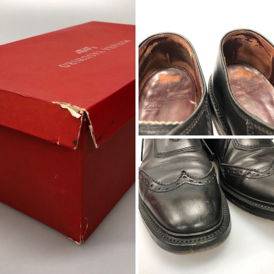 ローグ×ミハラヤスヒロ レザーシューズ ウイングチップ メンズ サイズ8.5F ブラック Loake×MIHARA YASUHIRO 約27.0cm【AFD13】