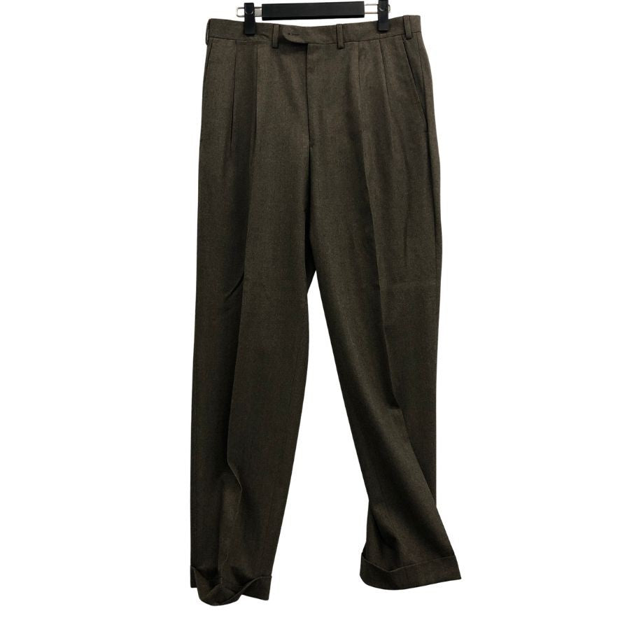 エルメネジルド ゼニア パンツ ウール SUPER100’S ダークブラウン サイズ48 Ermenegildo Zegna 【AFB19】