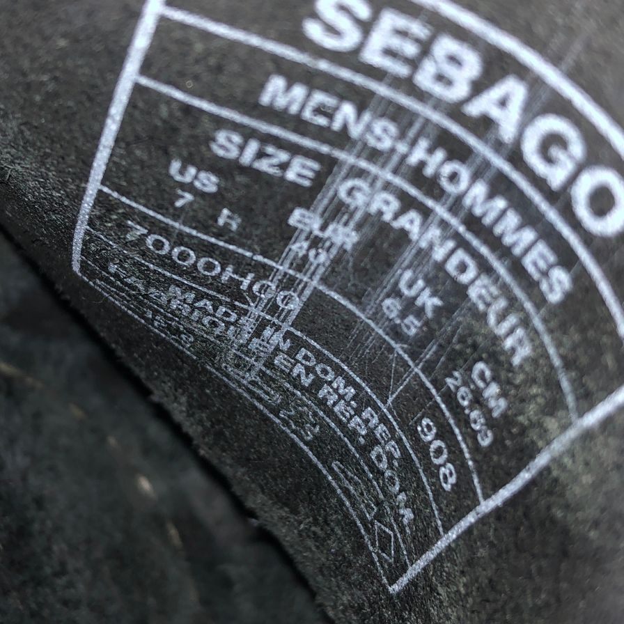 セバゴ レザーシューズ デッキシューズ モカシン メンズ ネイビー  サイズUK6.5 SEBAGO 約24.5cm【AFC31】