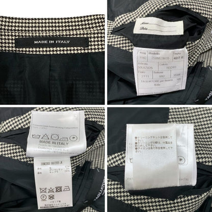 タリアトーレ スーツ セットアップ ウール 千鳥格子 サイズ42 グレー メンズ TAGLIATORE【AFB10】