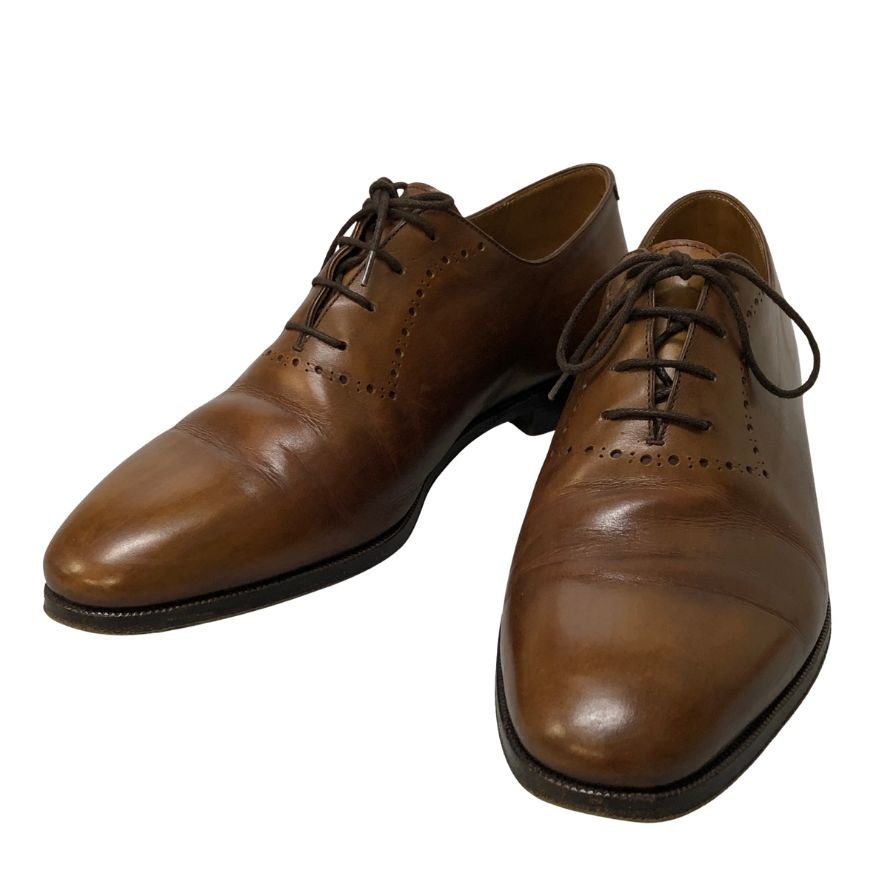 ベルルティ レザーシューズ ホールカット 066 メンズ サイズUK7.5 ブラウン Berluti 約26.0cm【AFC5】