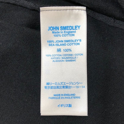 新品同様◆ジョンスメドレー ニットバスクTシャツ サイズM ブラック JOHN SMEDLEY 【AFB32】