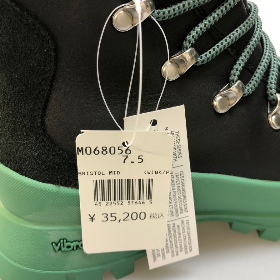 メレル ブーツ トレッキングブーツ Bristol MID レディース サイズ24.5 ブラック グリーン系 MERRELL 約24.5cm【AFD6】