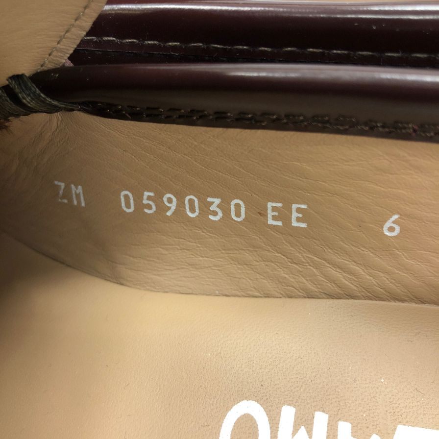 フェラガモ ビットローファー ゴールド メンズ ブラウン サイズ6EE Ferragamo 約24.5cm【AFD3】