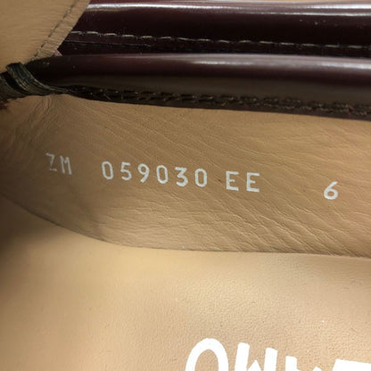 フェラガモ ビットローファー ゴールド メンズ ブラウン サイズ6EE Ferragamo 約24.5cm【AFD3】