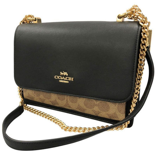 コーチ  クロスボディバッグ クレア シグネチャー レディース ブラック×ベージュ COACH【AFE12】