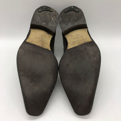 アラウンド ザ シューズ シングルモンク オーストリッチレッグ メンズ ブラウン サイズ40 around the shose 約25.0cm【PTM3】