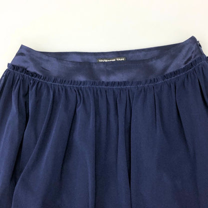 ヴィヴィアン タム スカート 刺繍 レディース サイズ0 ネイビー VIVIENNE TAM【AFB47】