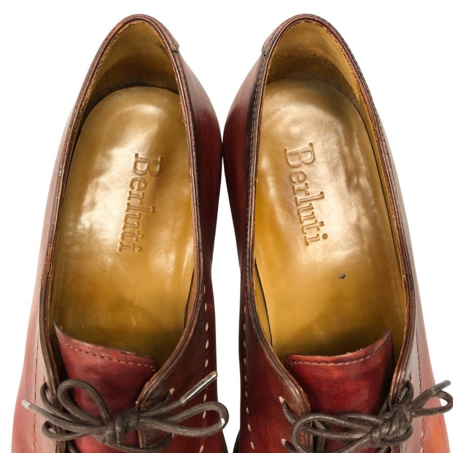 ベルルッティ レースアップシューズ パンチング ブラウン系 サイズ7 Berluti 約25.5cm【AFC44-2】