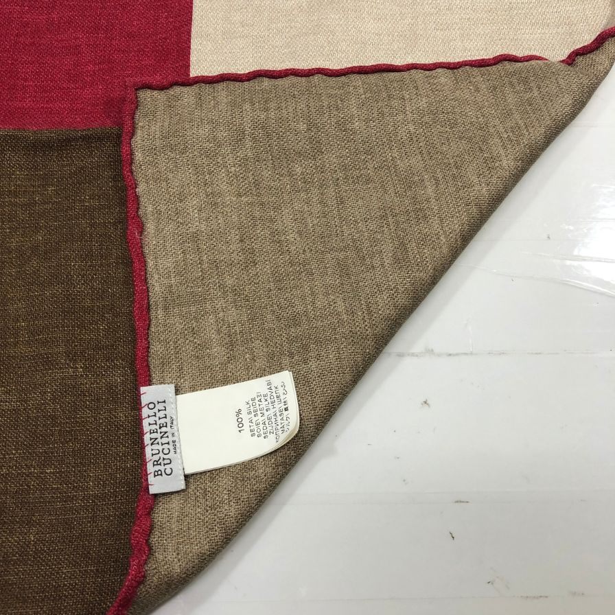 ブルネロクチネリ ポケットチーフ シルク100% イタリア製 MQ8410091 メンズ マルチカラー Brunello Cucinelli