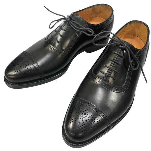 ジャランスリウァヤ レザーシューズ 98441 ストレートチップ アデレード カーフ ブラック サイズ6 メンズ Jalan Sriwijaya 約24.5cm【AFD9】