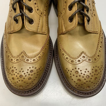 トリッカーズ レースアップブーツ モールトン メダリオン ベージュ メンズ サイズ6.5 Tricker`s MALTON ブーツ 約25.0cm【LA】【中古】