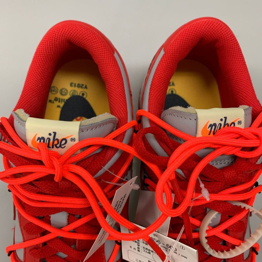 ナイキ×オフホワイト スニーカー ダンク ロウ  CT0856-600 レッド サイズ27.5 メンズ NIKE×OFF-WHITE 約27.5cm【AFD4】