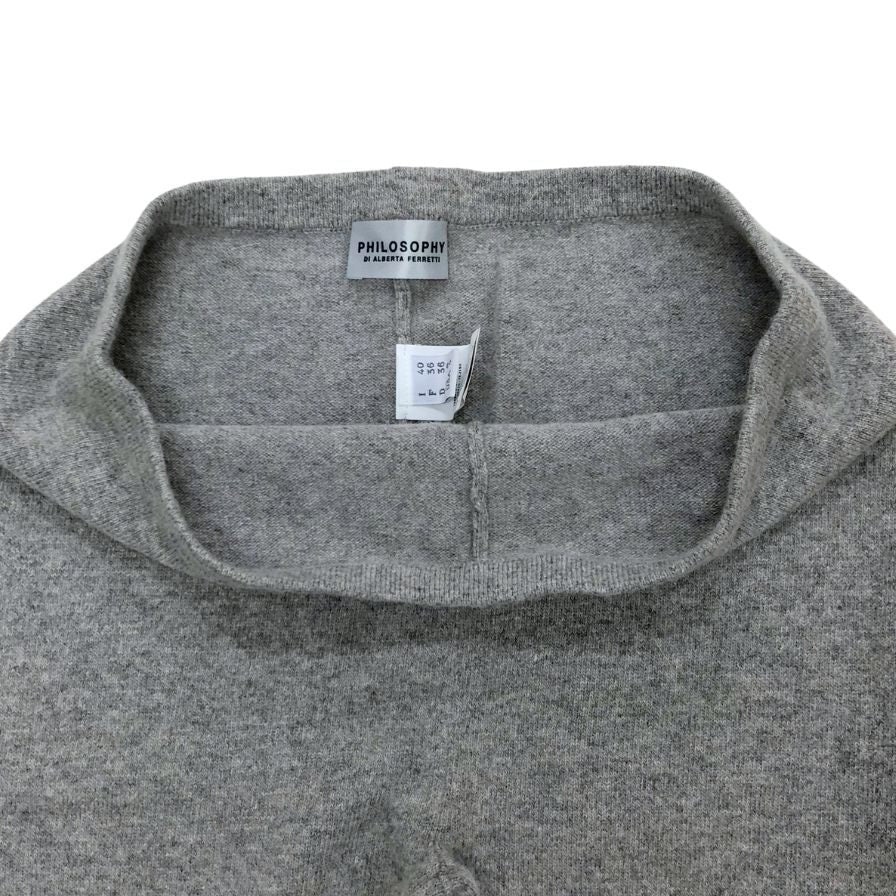 フィロソフィーディアルベルタフェレッティ スパッツ レギンス カシミア＆アンゴラ混 イタリア製  レディース サイズ40 ライトグレー PHILOSOPHY di ALBERTA FERRETTI 【AFB25】