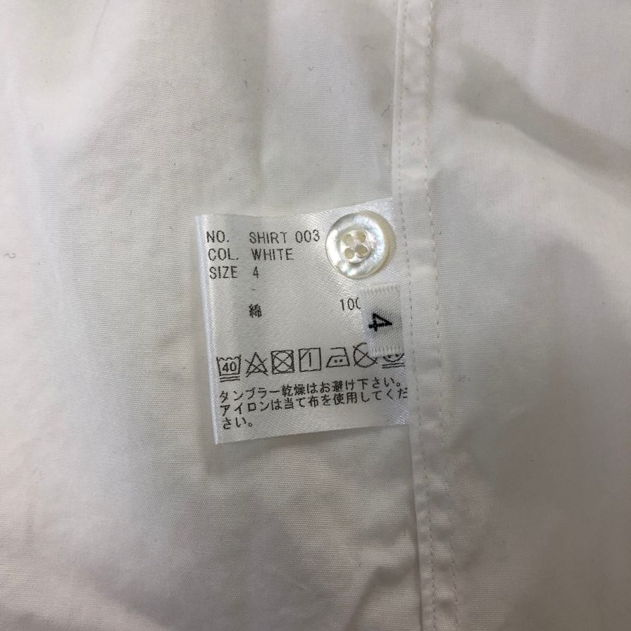 中古◆ユーゲン バンドカラー シャツ ホワイト メンズ サイズ4 HEUGN 【AFB2】