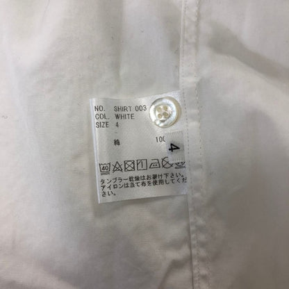 中古◆ユーゲン バンドカラー シャツ ホワイト メンズ サイズ4 HEUGN 【AFB2】