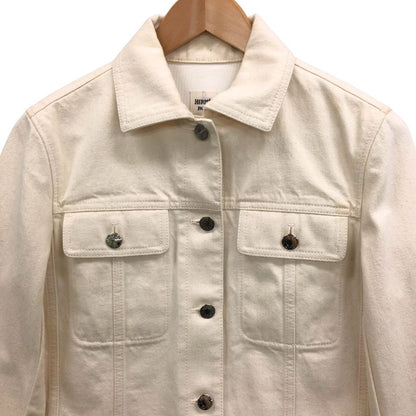 中古◆エルメス デニムジャケット セリエボタン ホワイト レディース サイズ34 HERMES 【AFB32】
