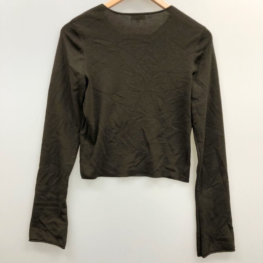 美品◆フォクシー ブティック カーディガン 1ボタン ウール ニット ブラウン レディース サイズ40 FOXEY BOUTIQUE 【AFB4】