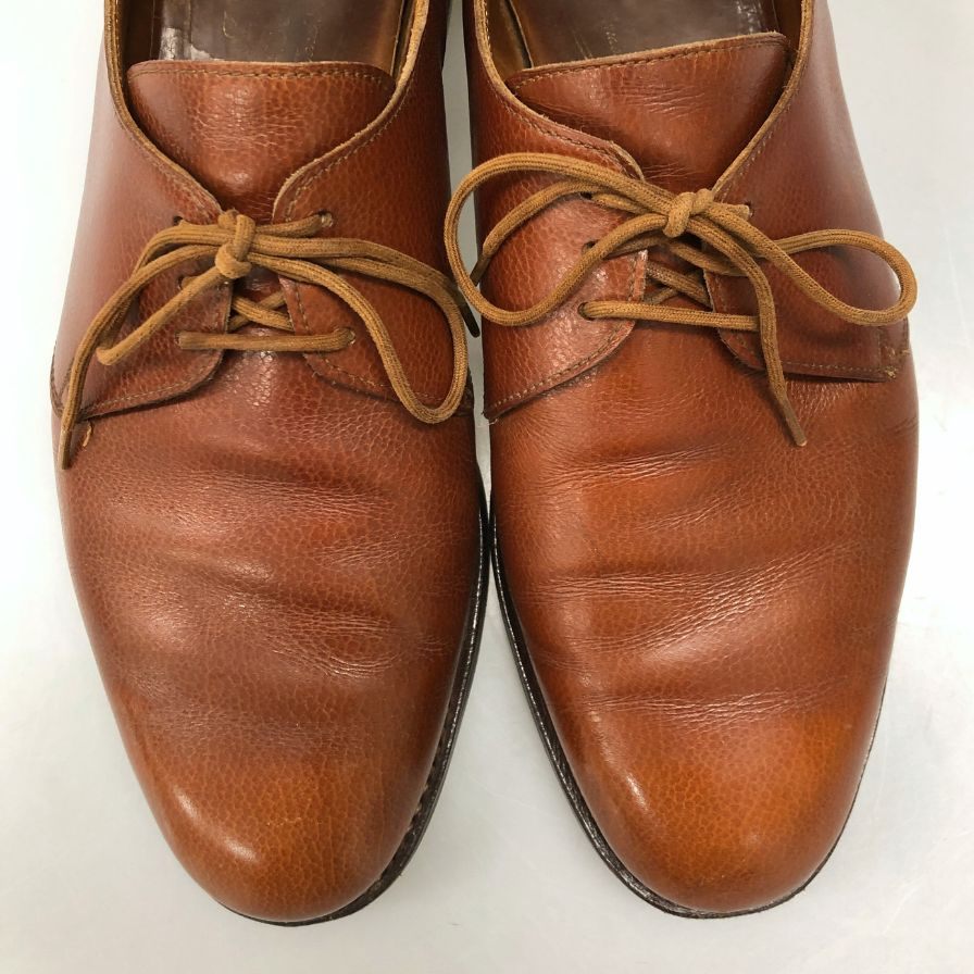 ジョージクレバリー レザーシューズ K35269 プレーントゥ メンズ ブラウン サイズ6.5 GEORGE CLEVERLEY ビジネスシューズ 約25.0cm【LA】【中古】