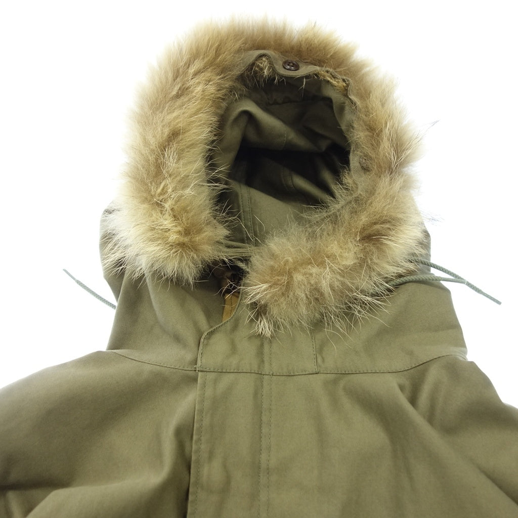 中古◆エムエスジーアンドサンズ コート M1948 PARKA フィッシュテール コヨーテファー メンズ カーキ サイズM MSG&SONS【AFB17】