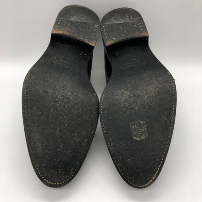 プラダ レザーシューズ シングルモンク ストレート カーフ メンズ ブラック サイズ 6 PRADA 約25.0cm【PTM3】