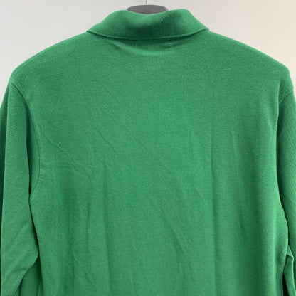 美品◆ラコステ クラシックフィット 長袖ポロシャツ メンズ サイズ USL グリーン LACOSTE 【AFB9】