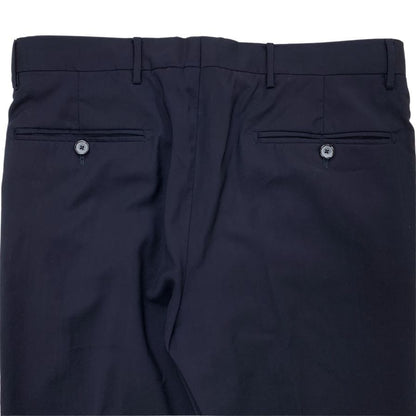 タリアトーレ スラックス パンツ ワンタック 裾ダブル仕上げ ウール 100% メンズ サイズ44 ネイビー TAGLIATORE 【AFB18】