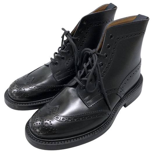 トリッカーズ レースアップブーツ モールトン エイコン ブラック メンズ サイズ8 Tricker’s ブーツ 約26.5cm【LA】【中古】