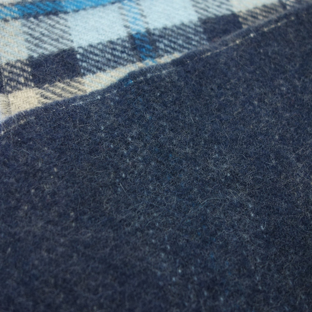 Good condition ◆ BEGG&amp;CO TAKEO KIKUCHI Muffler Check Blue Wool Angora BEGG&amp;CO TAKEO KIKUCHI [AFI23] 