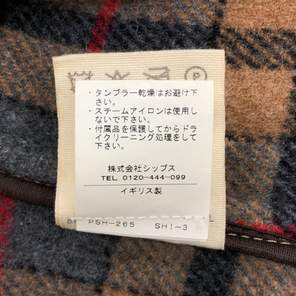 美品◆シップス ロンドントラディショナル ダッフル ショート ベージュ フード欠品 サイズ34 SHIPS 【AFA20】