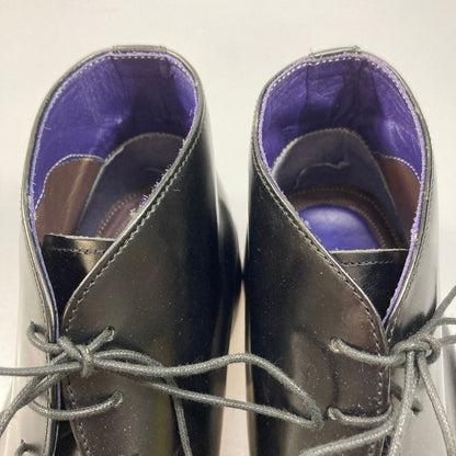ポールスミス チャッカブーツ レザー ガラスレザー Uチップ 20021 メンズ ブラック サイズ8  Paul smith 約27.0cm【AFC30】